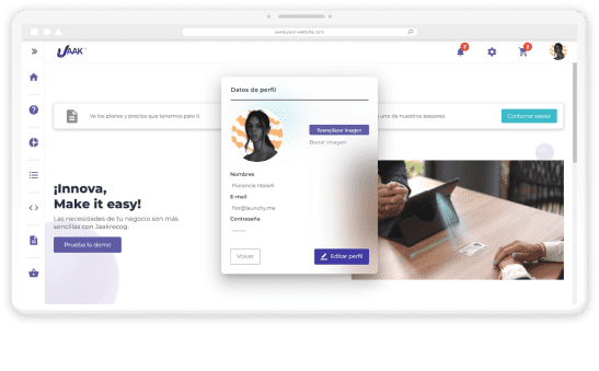 Mockup de Itgall creado por Launchy